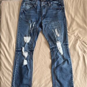 Stylish Distressed Blue Kids Jeans
